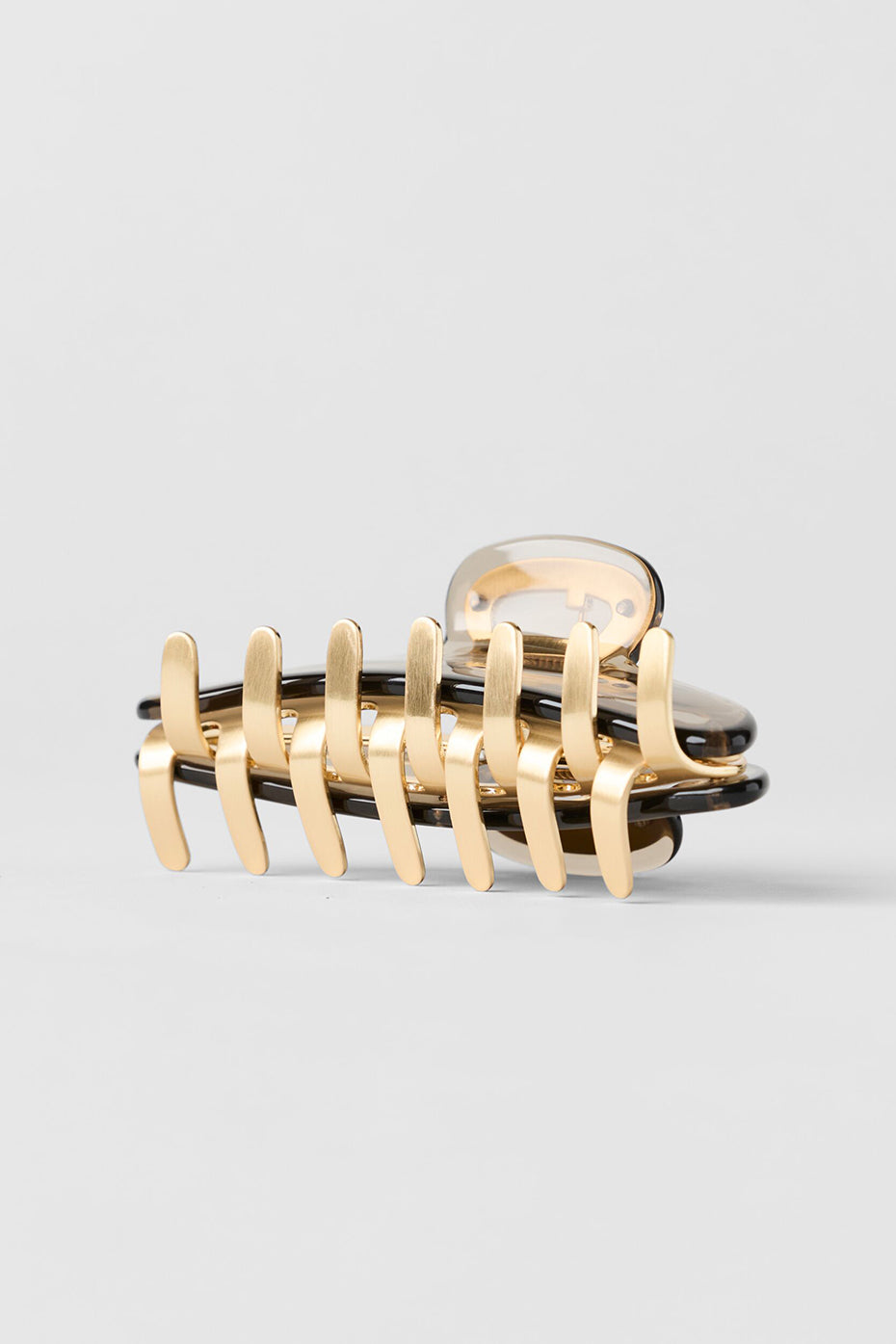 Acrylic Illusion Claw Clip - Gravel/Brushed Gold - Image 4