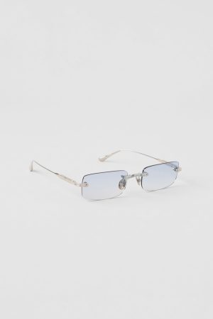 ALO Wire Sunglasses - Chrome/Blue Gradient