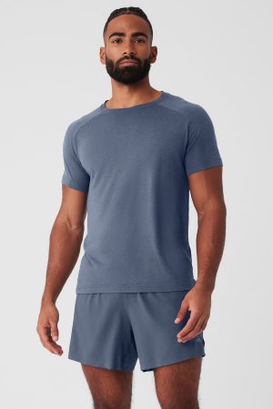 Triumph Raglan Tee - Bluestone
