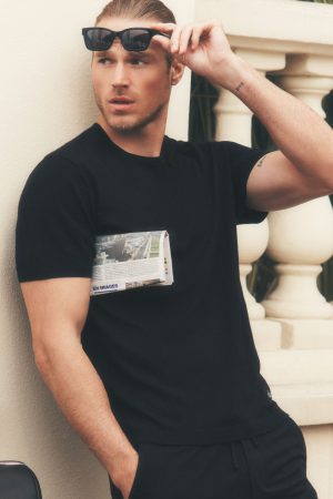 Cotton Cashmere Ever Soft Short Sleeve Crew - Black