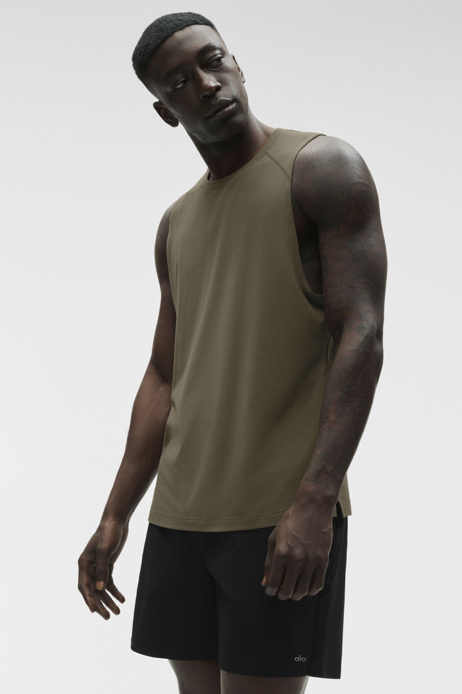 ALO Vapor Muscle Tank - Olive Tree - Image 4