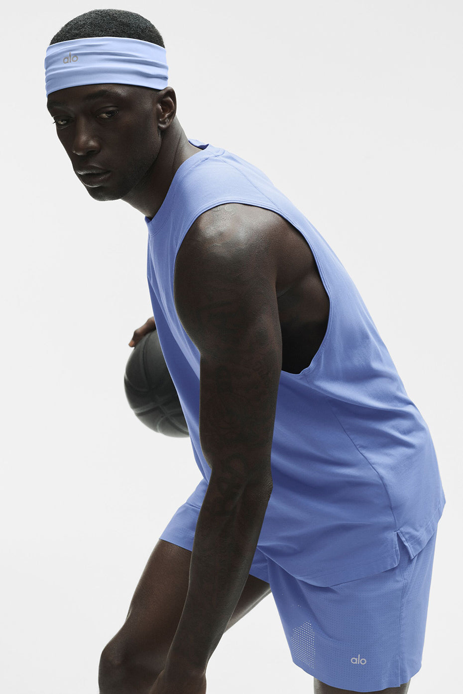 ALO Vapor Muscle Tank - Provence Blue - Image 4