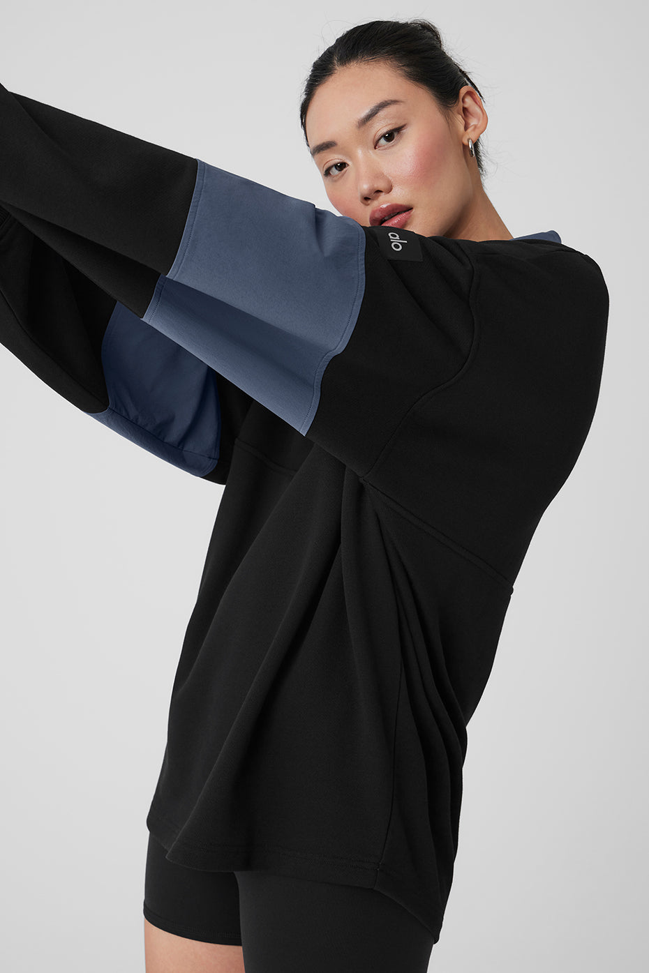 Mixmatch Rugby Sweatshirt - Black/Bluestone - Image 4