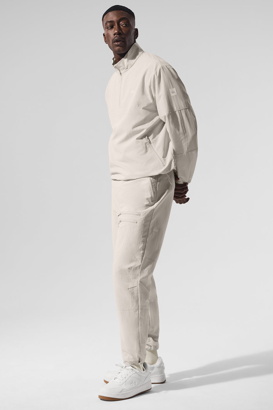 Light Weight Takeaway Track Pullover - Bone - Image 5