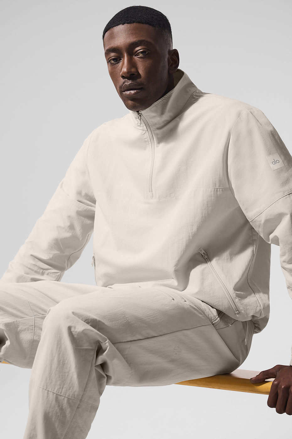 Light Weight Takeaway Track Pullover - Bone - Image 4