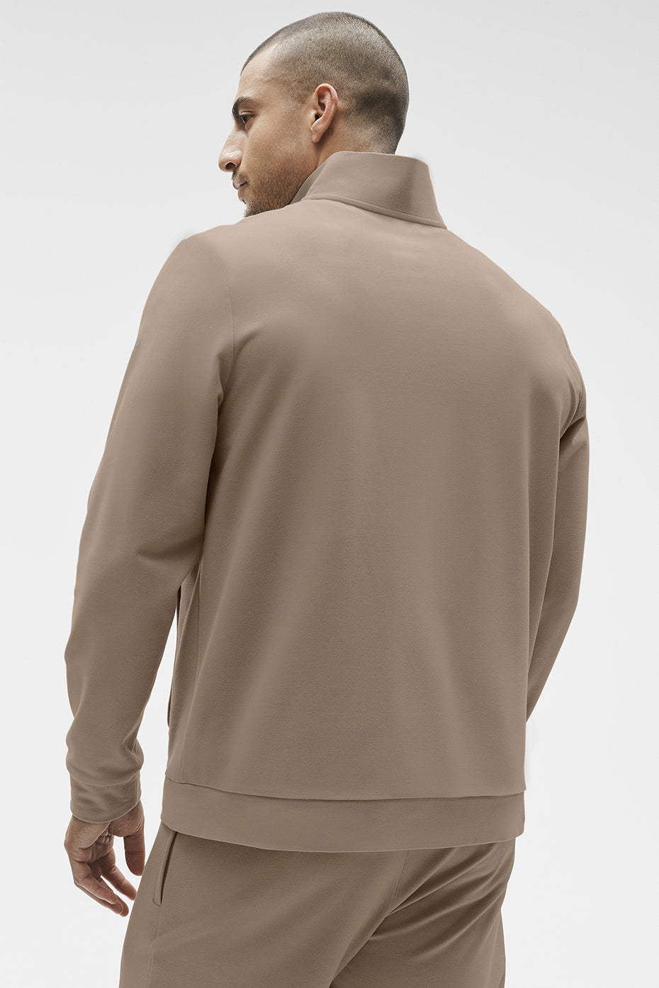 Conquer Max Mock Neck Full Zip - Gravel - Image 2