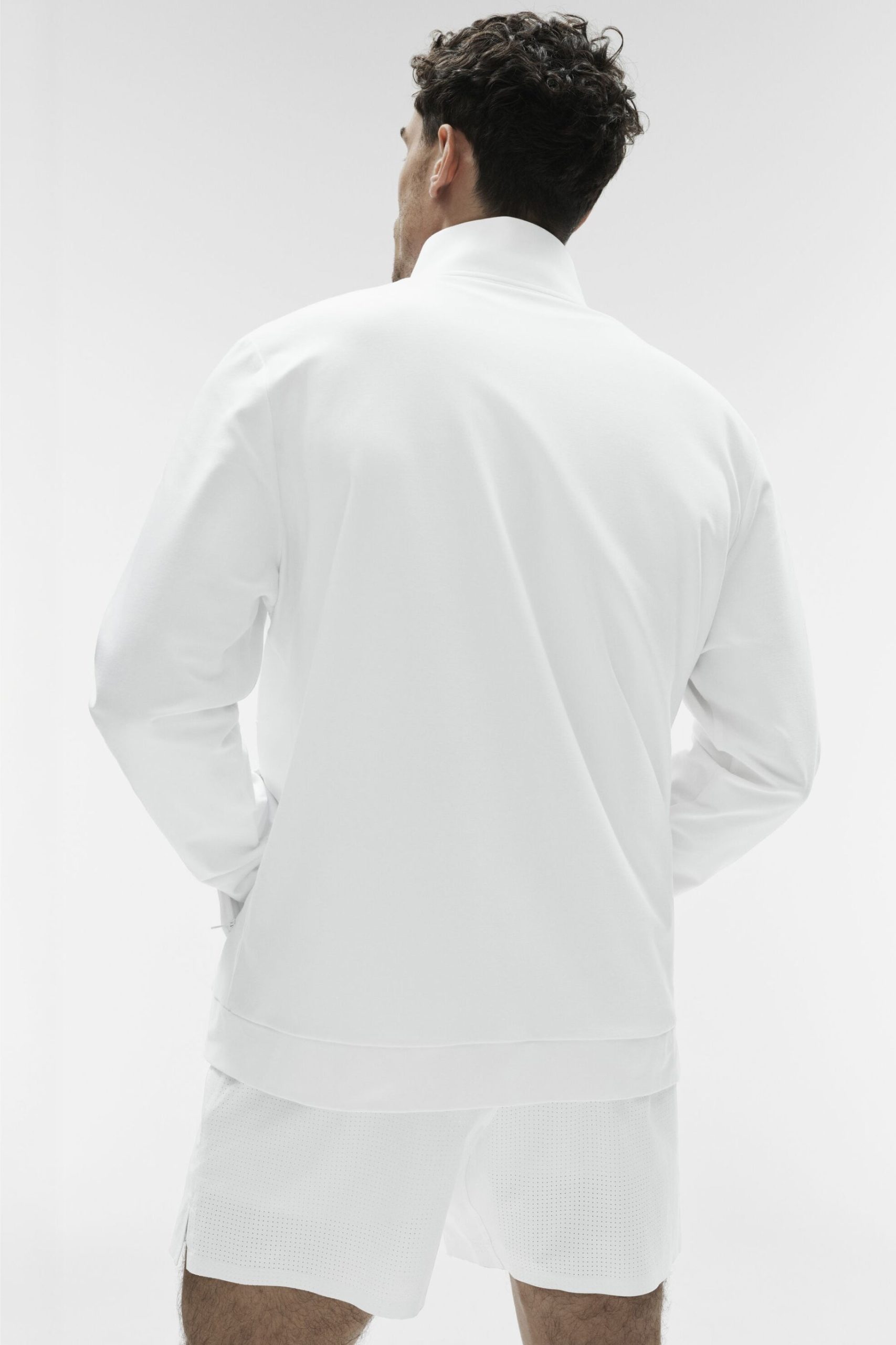 Conquer Max Mock Neck Full Zip - White - Image 3