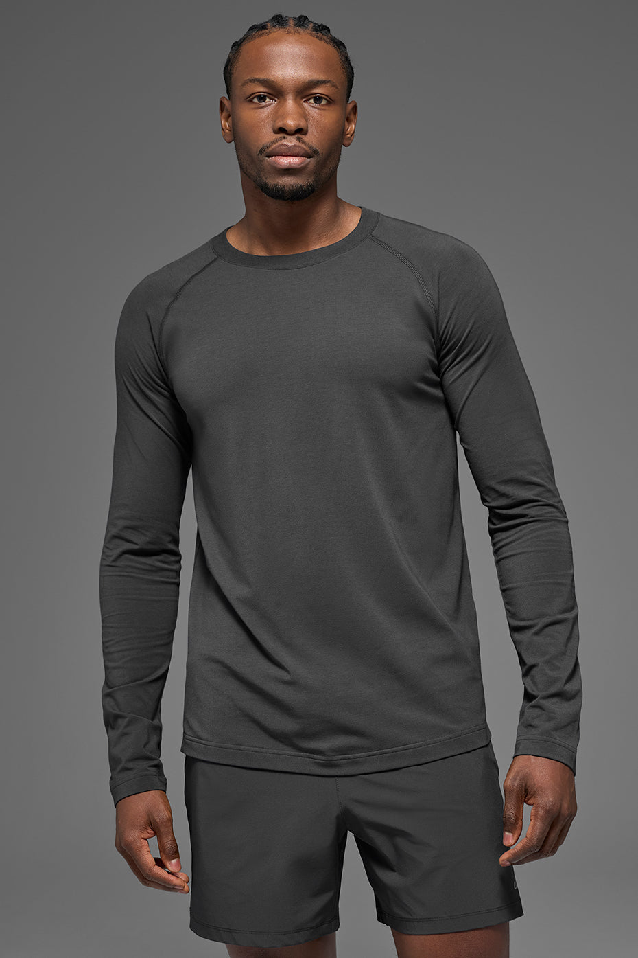 ALO Vapor Crewneck Long Sleeve - Anthracite - Image 4