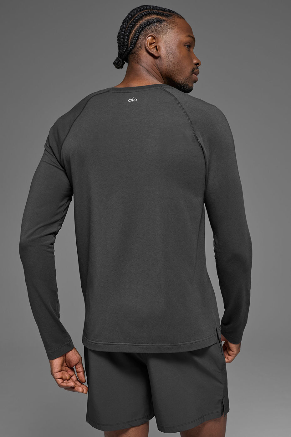 ALO Vapor Crewneck Long Sleeve - Anthracite - Image 3