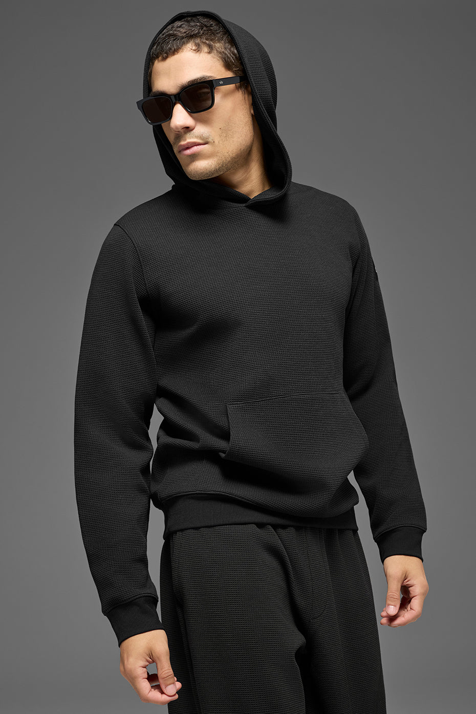 Waffle Lounge Hoodie - Black - Image 4