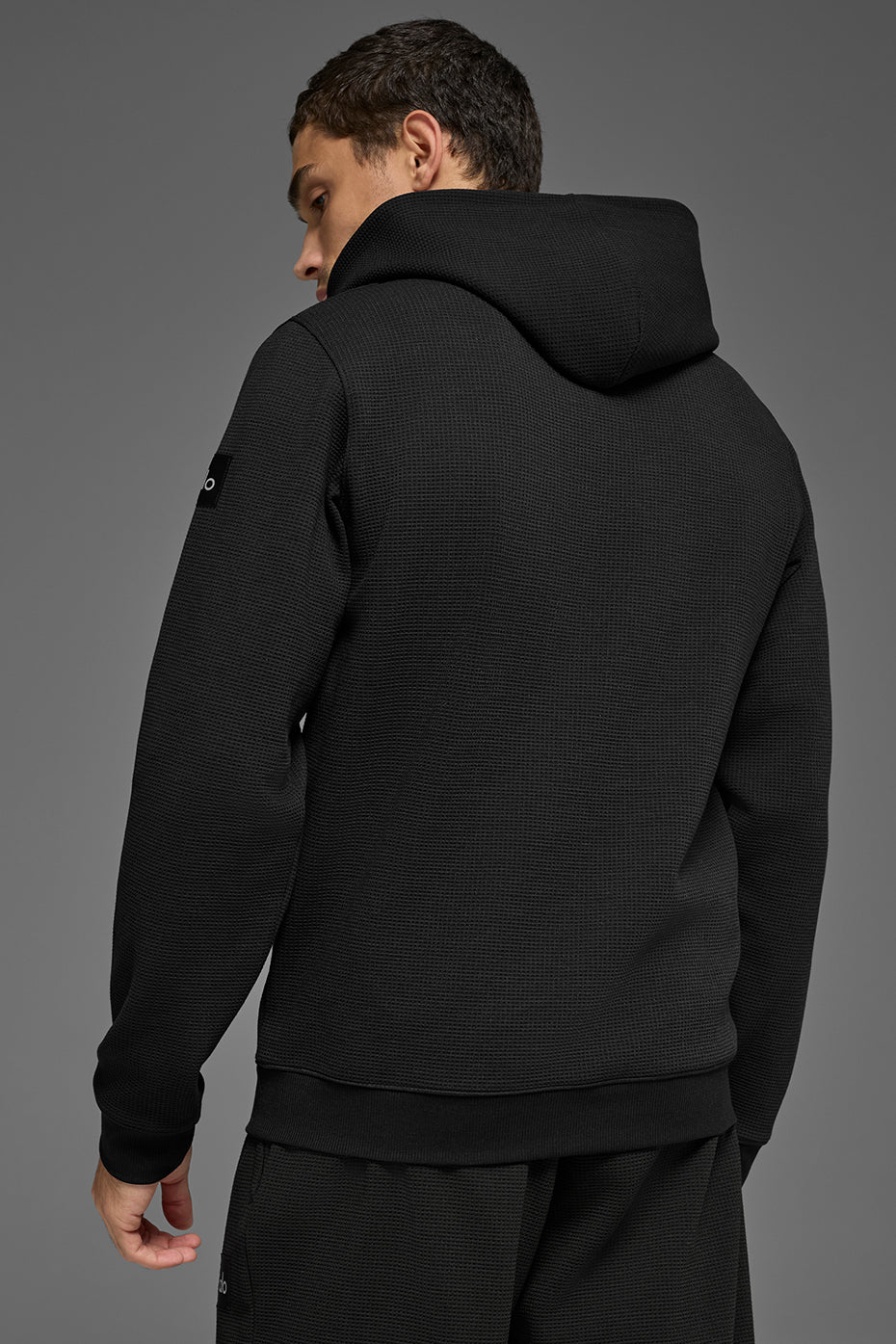 Waffle Lounge Hoodie - Black - Image 3