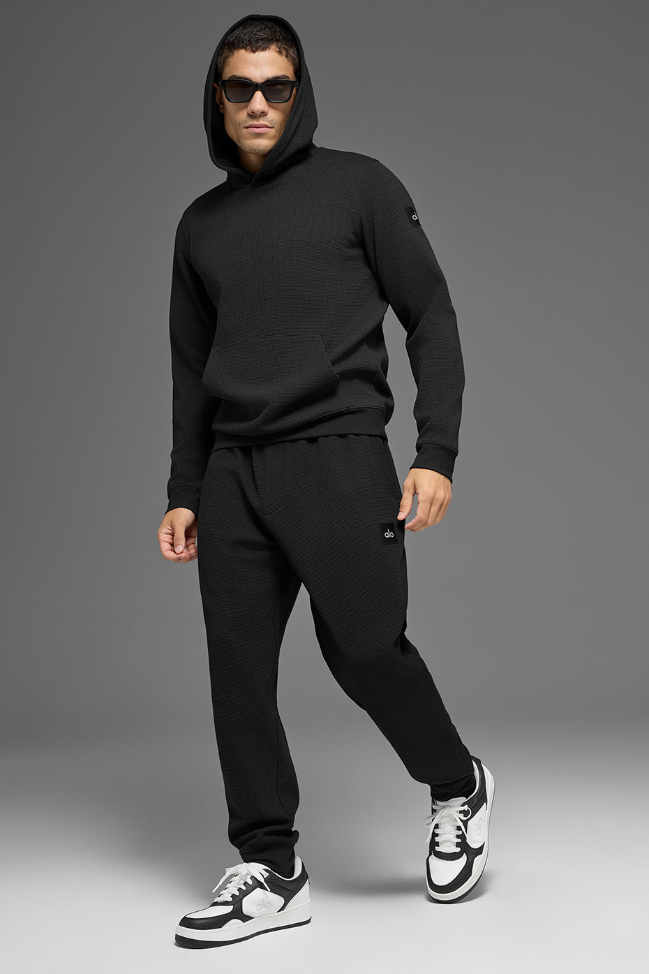 Waffle Lounge Hoodie - Black - Image 5