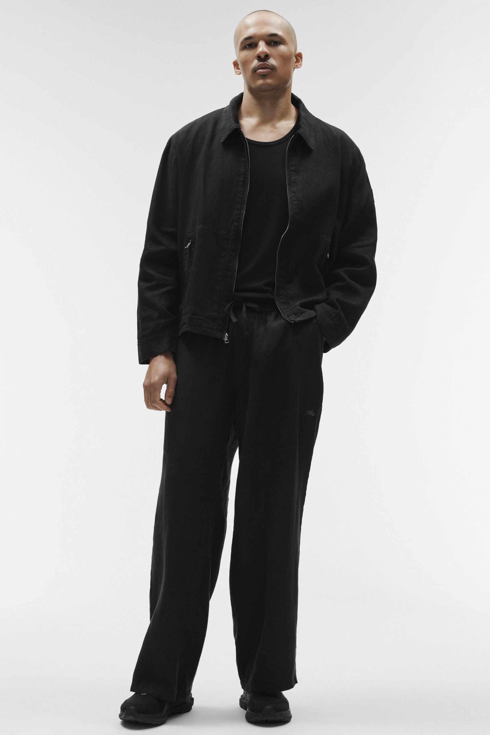 Linen Days Full Zip Jacket - Black - Image 6