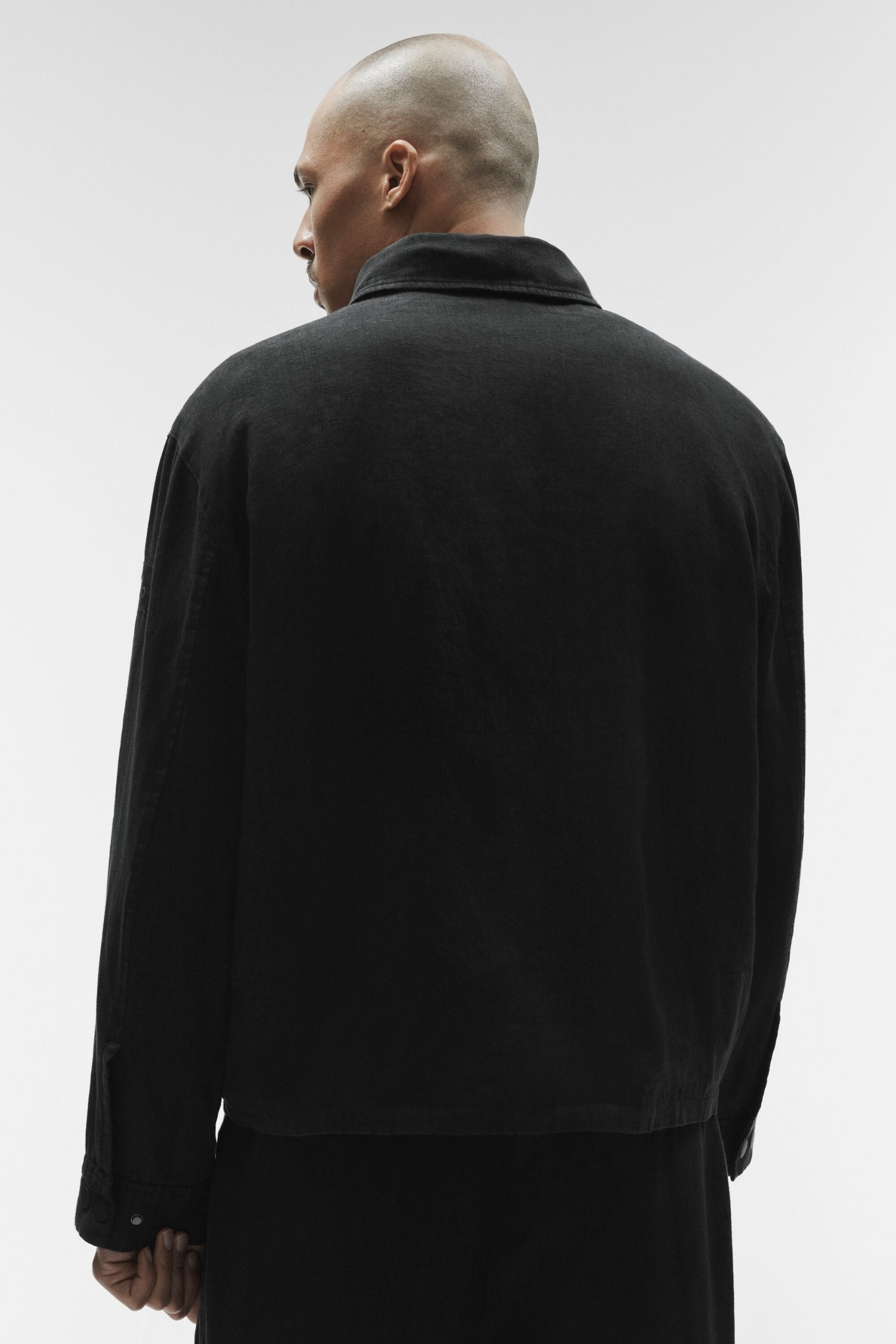 Linen Days Full Zip Jacket - Black - Image 4