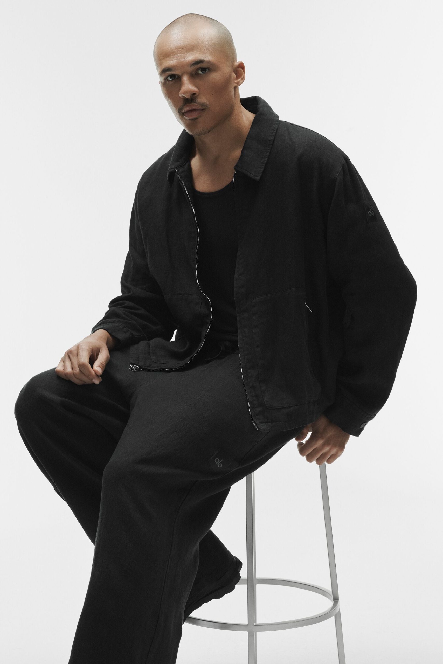 Linen Days Full Zip Jacket - Black - Image 5
