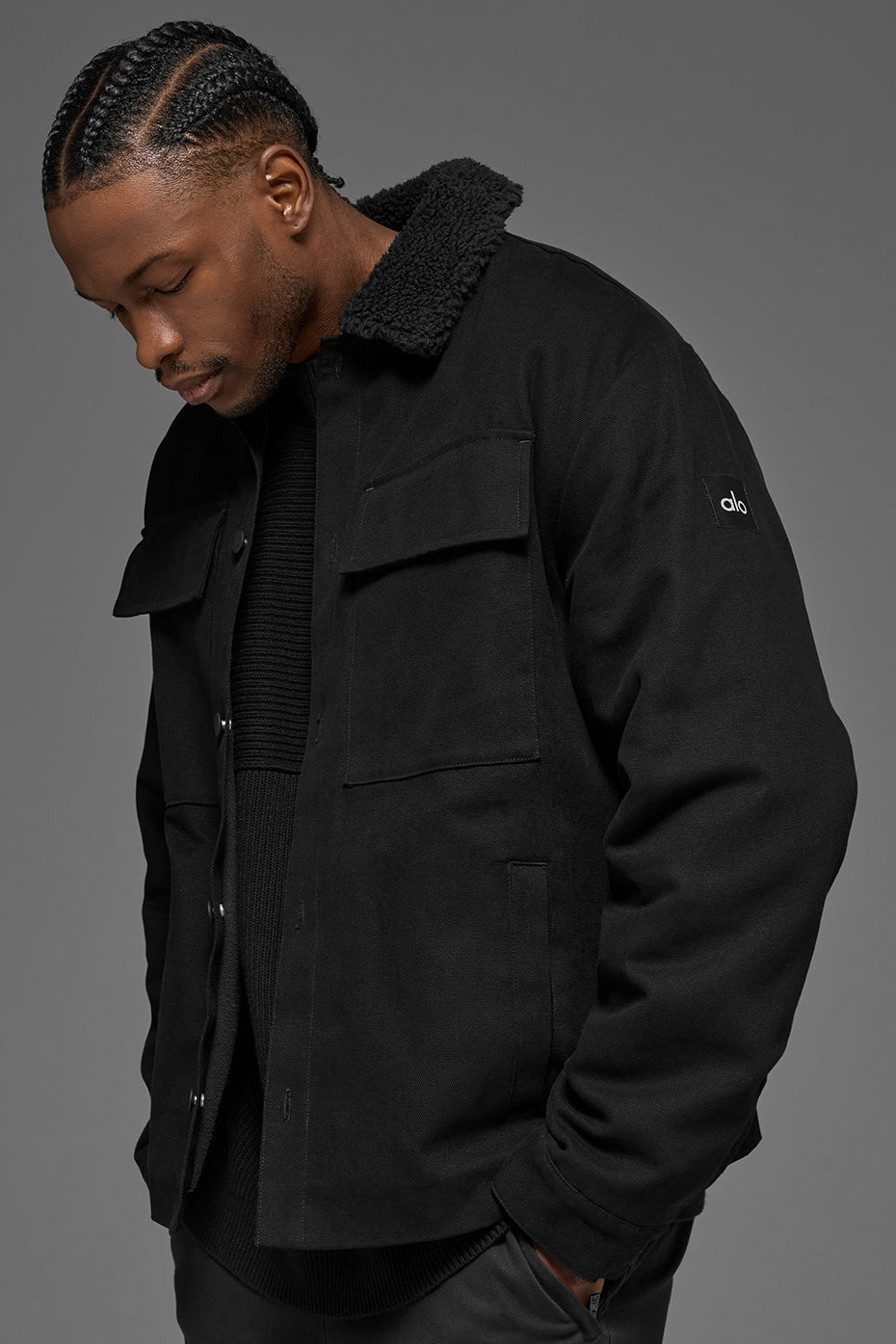 Canvas Utility Shacket - Black - Image 5