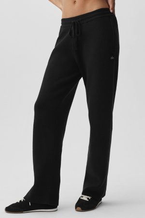 Scholar Straight Leg Sweatpant - Black