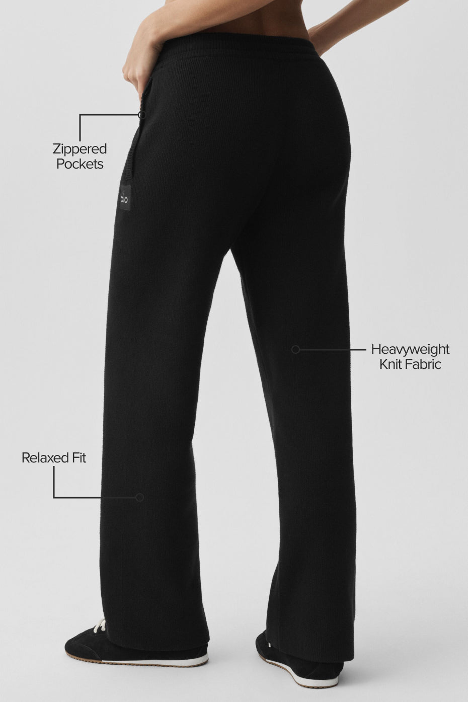 Scholar Straight Leg Sweatpant - Black - Image 2