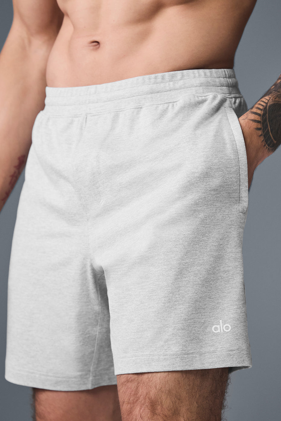 7 Conquer React Performance Short - Athletic Heather Grey - Image 5