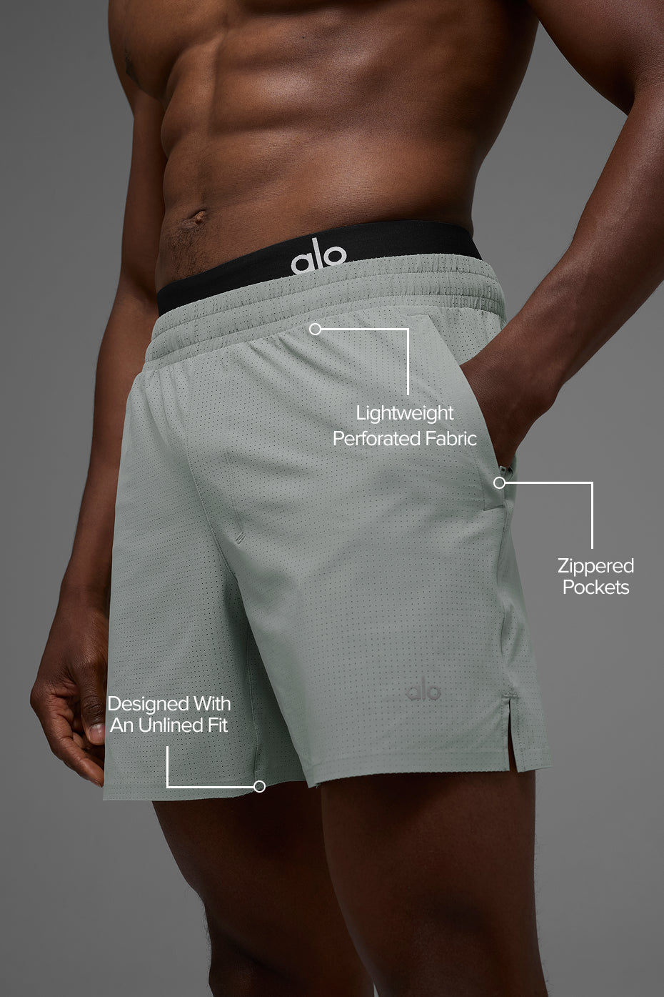 5 Traction Running Short - Lunar Grey - Image 2
