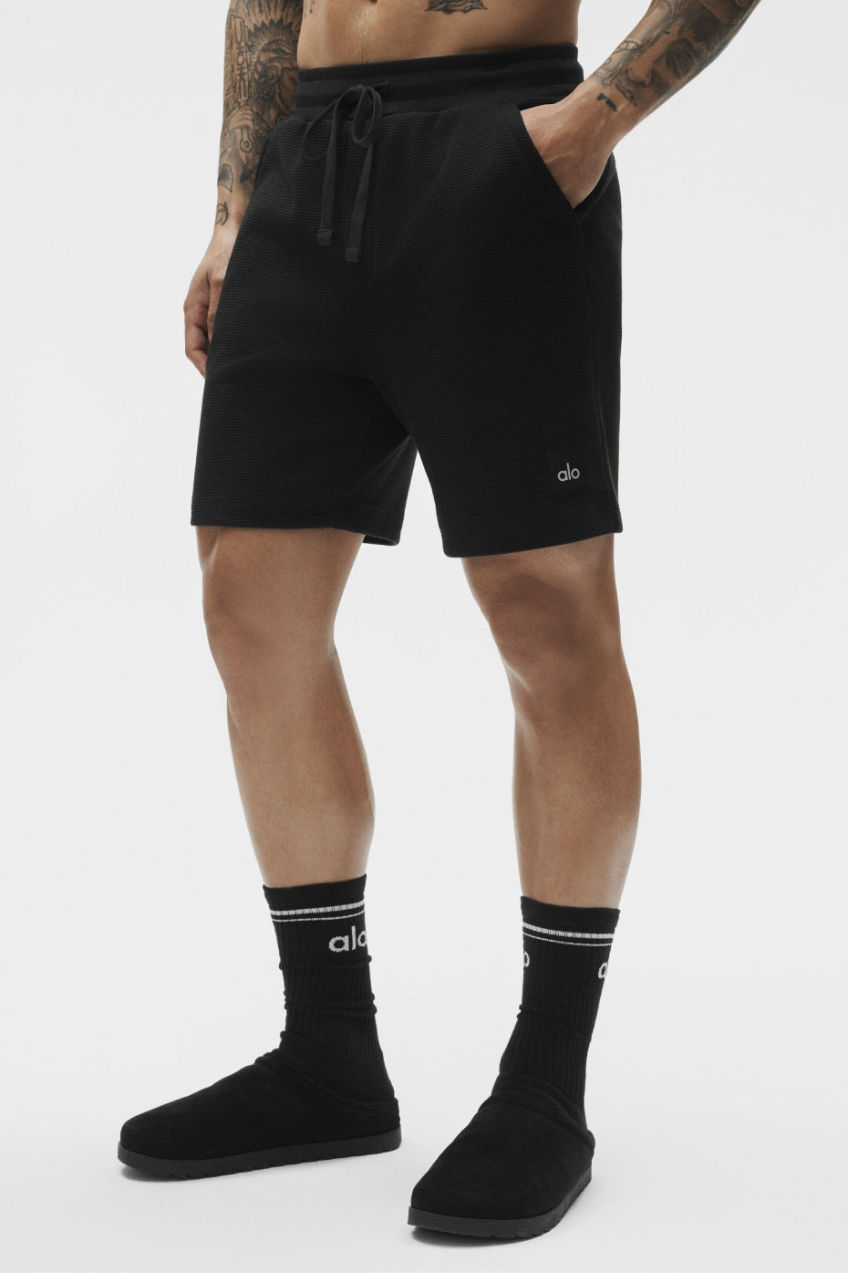 7 Waffle Lounge Short - Black - Image 3