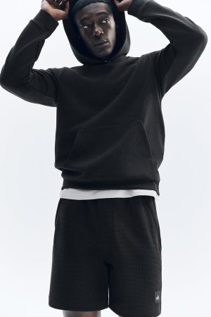 7 Waffle Lounge Short - Black