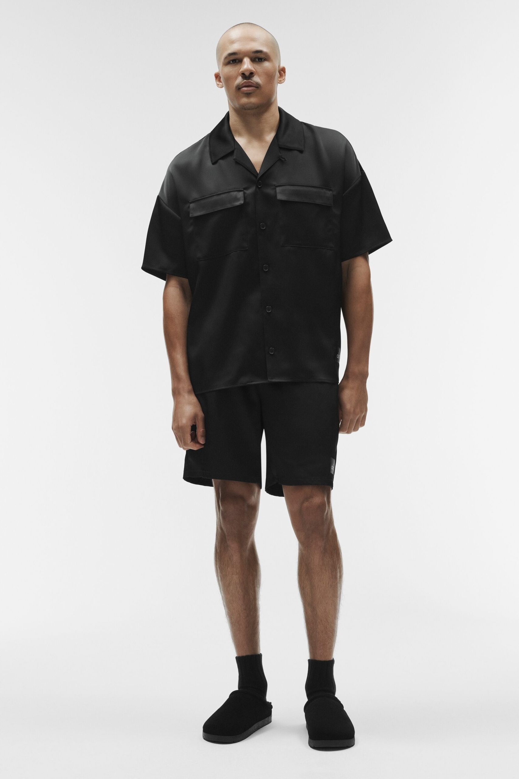 7 Satin Horizon Short - Black - Image 5