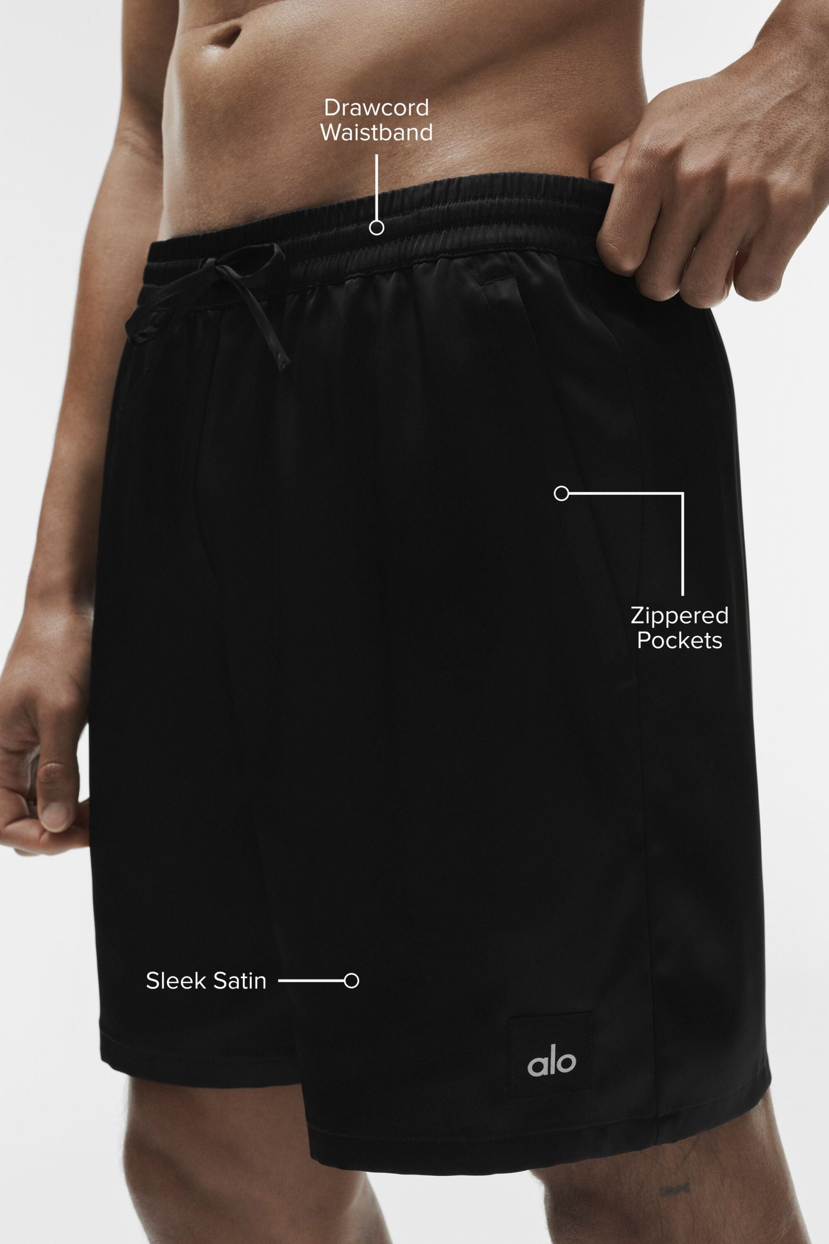 7 Satin Horizon Short - Black - Image 2