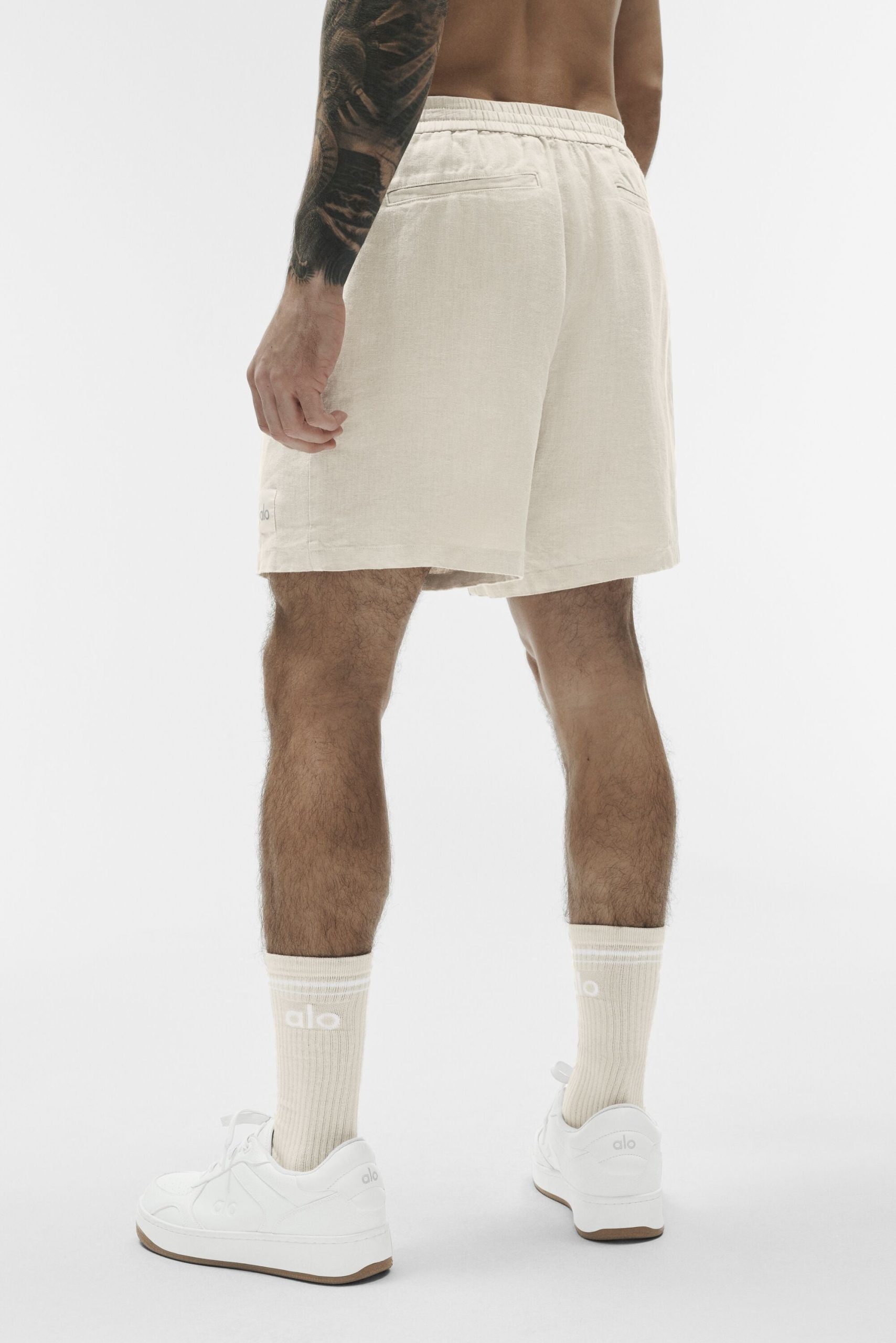 7 Linen Days Short - Bone - Image 3