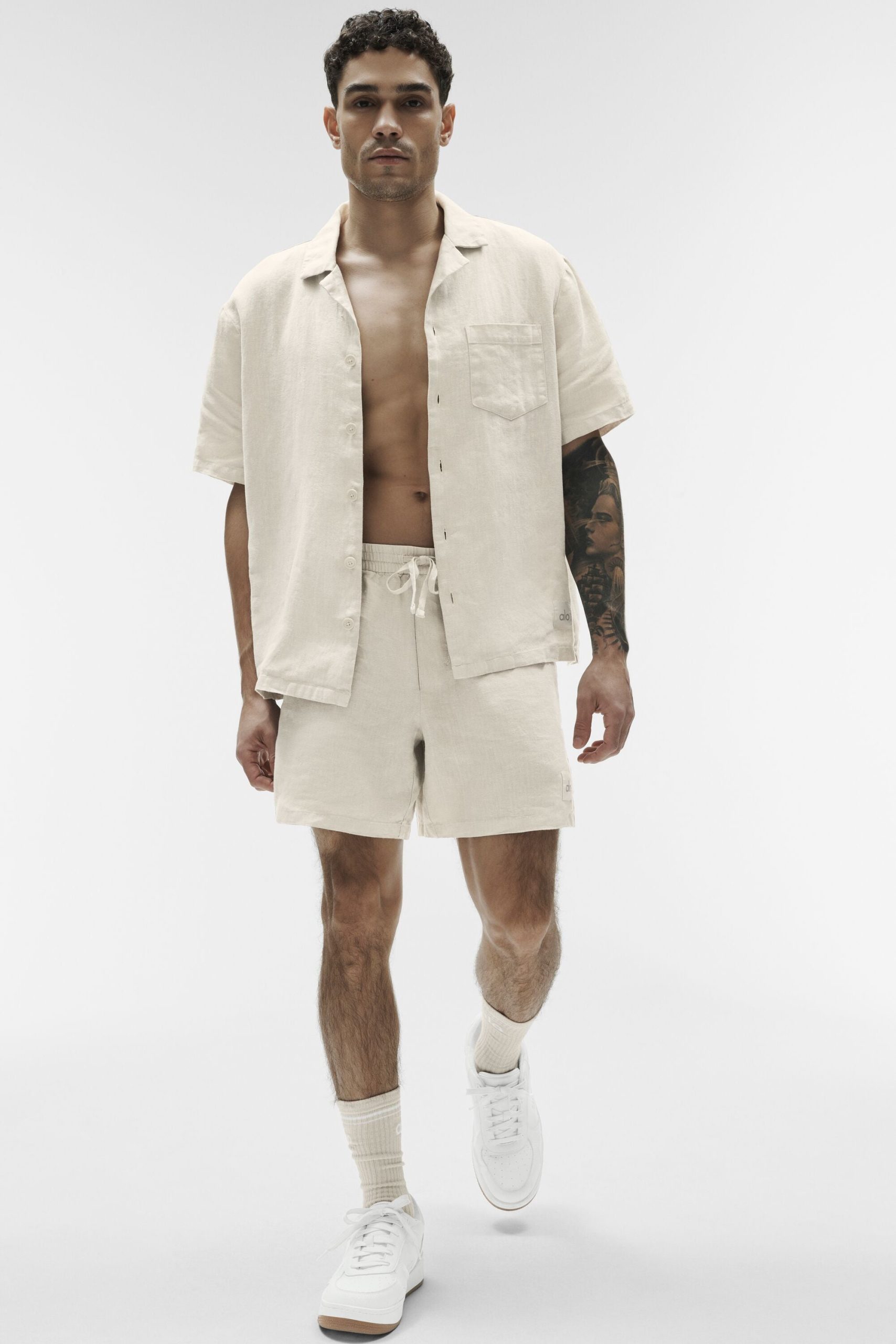 7 Linen Days Short - Bone - Image 4