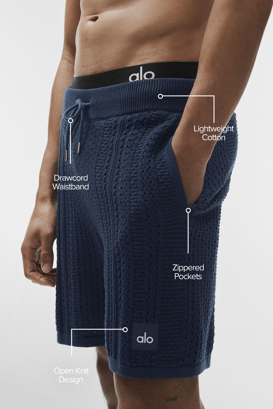 7 Coastline Knit Short - Navy - Image 2
