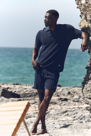 7 Coastline Knit Short - Navy