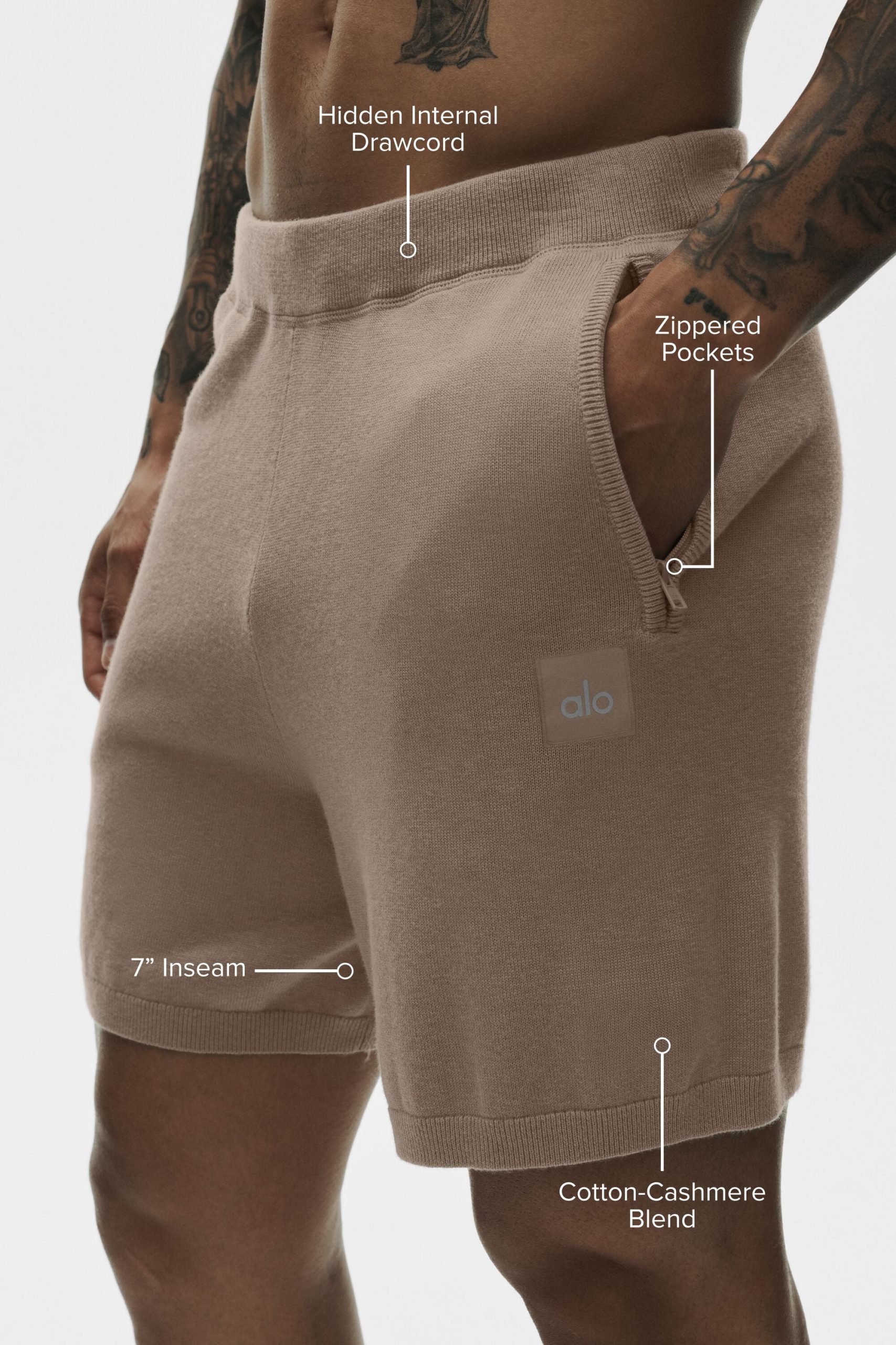 7 Cotton Cashmere Ever Soft Short - Gravel - Image 2