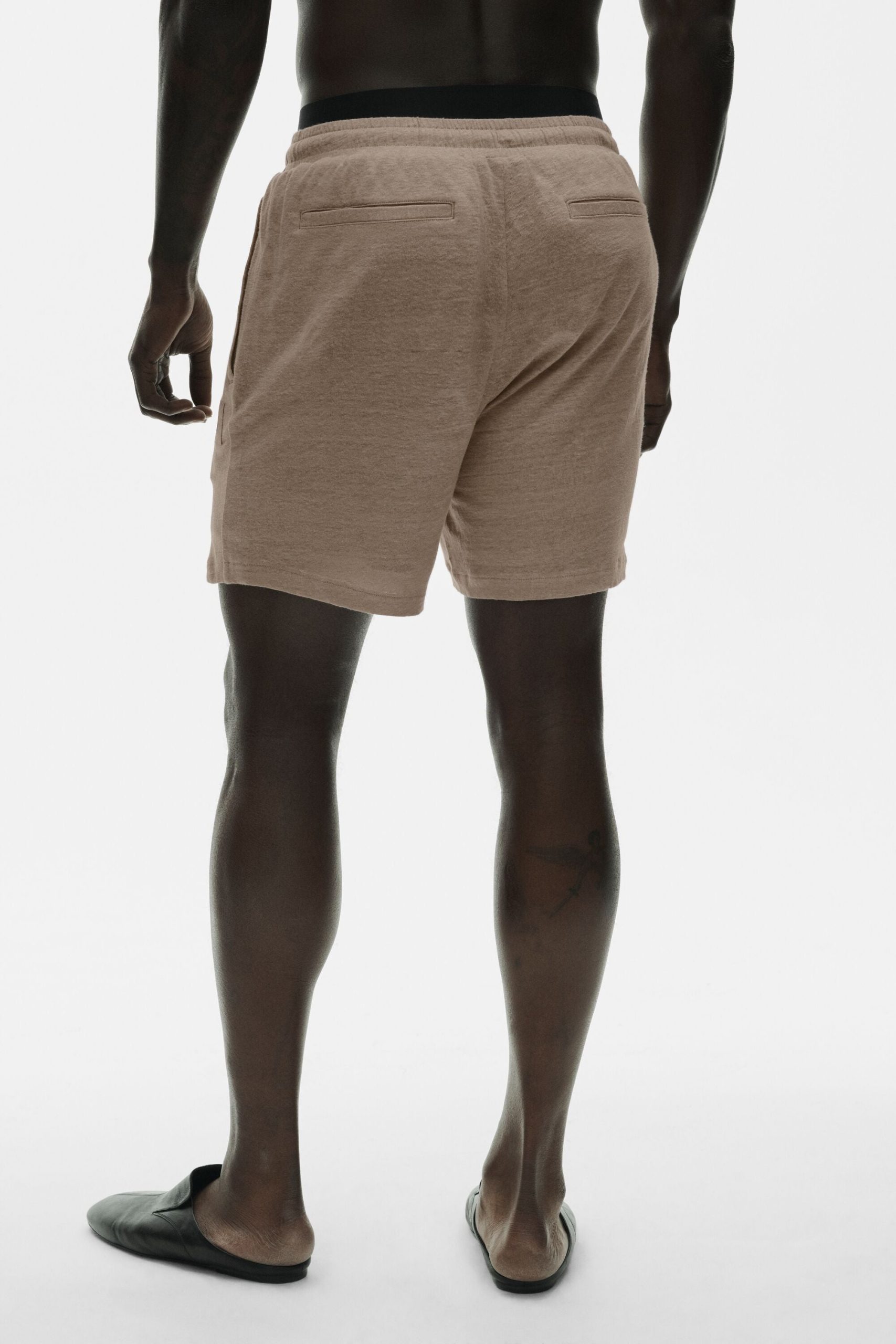 7 Linen Jersey Coastal Short - Gravel - Image 3
