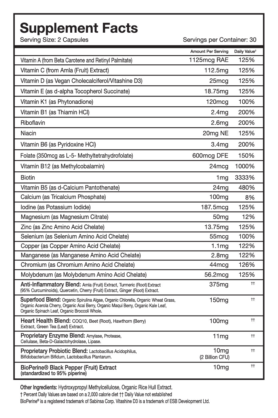 Superfood Multivitamin - 60 Pack - Image 5