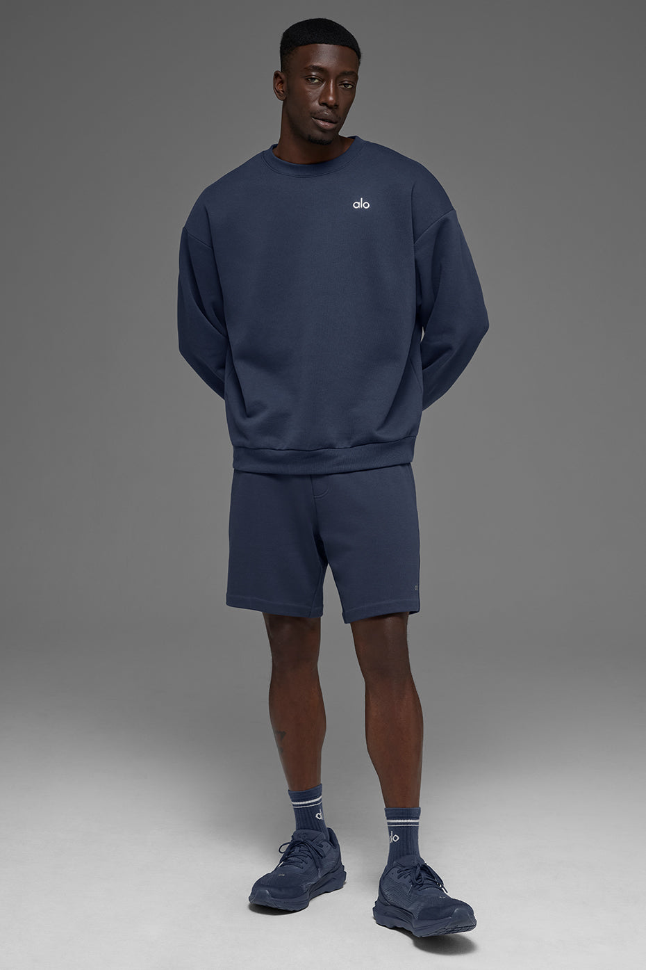 Accolade Crew Neck Pullover - Navy - Image 5