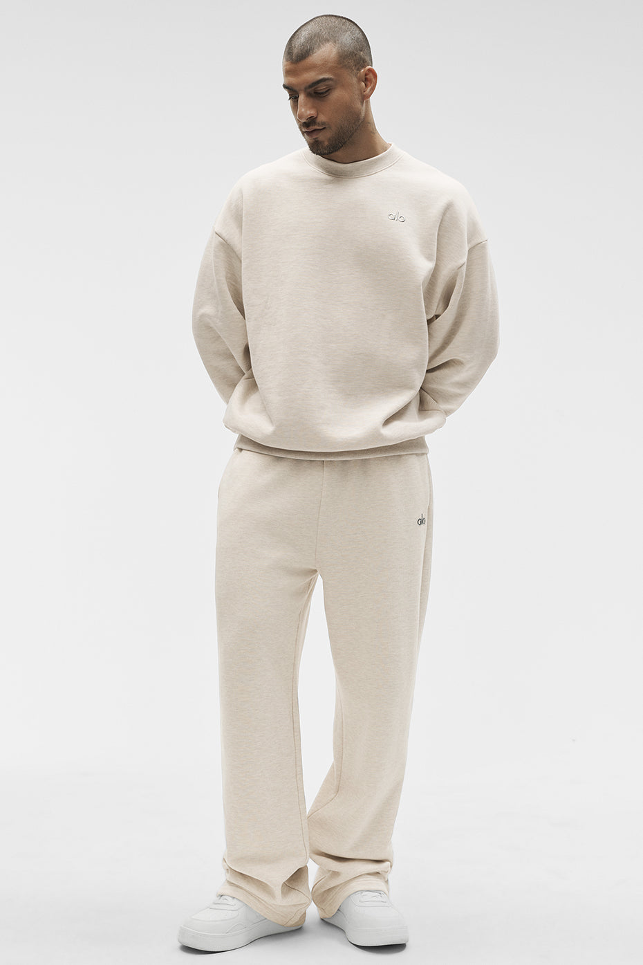 Accolade Crew Neck Pullover - Oatmeal Heather - Image 5