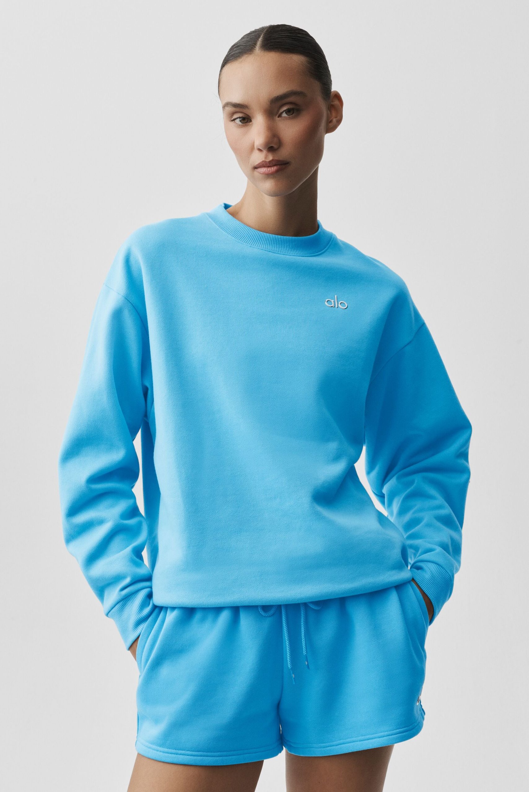 Accolade Crew Neck Pullover - Azure Blue - Image 2