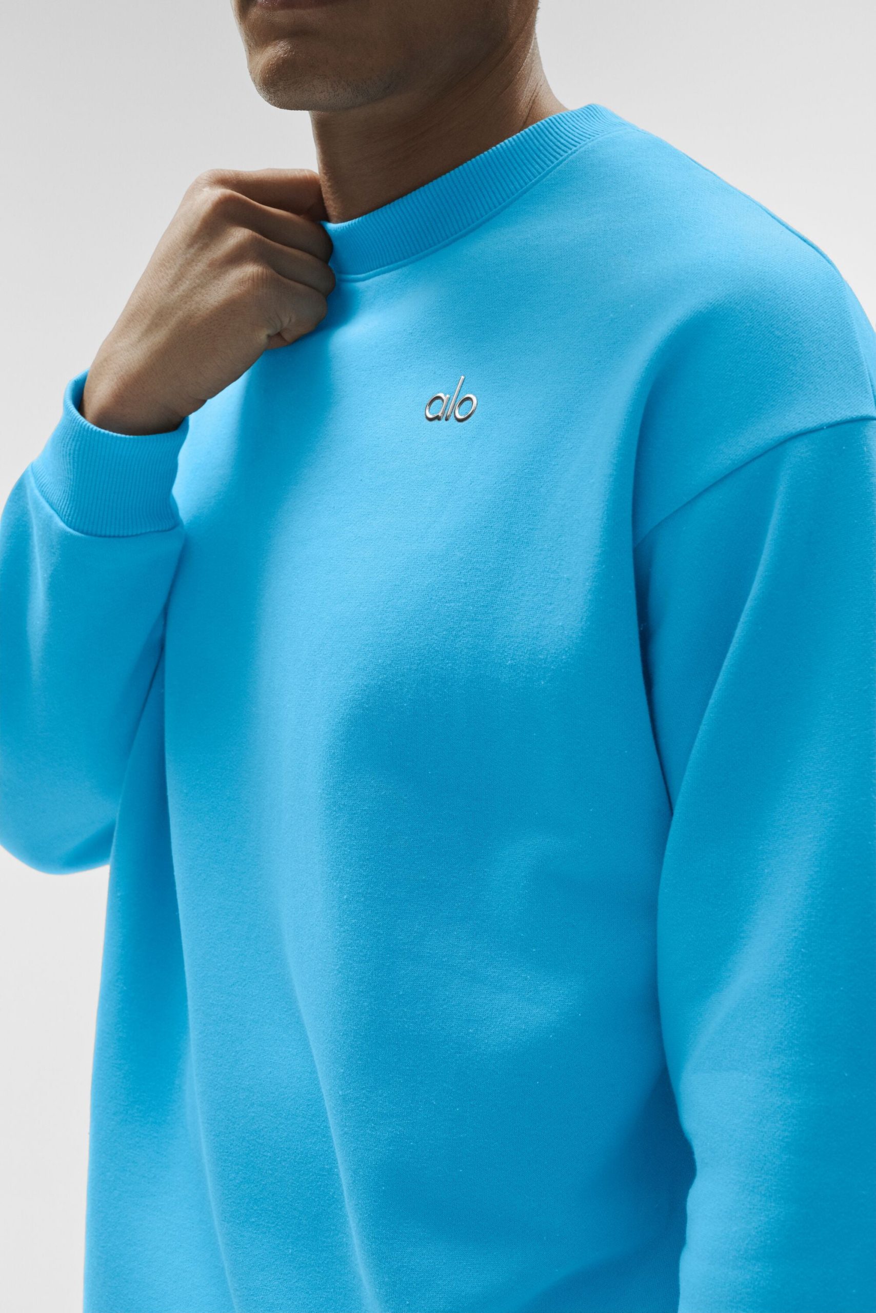 Accolade Crew Neck Pullover - Azure Blue - Image 3