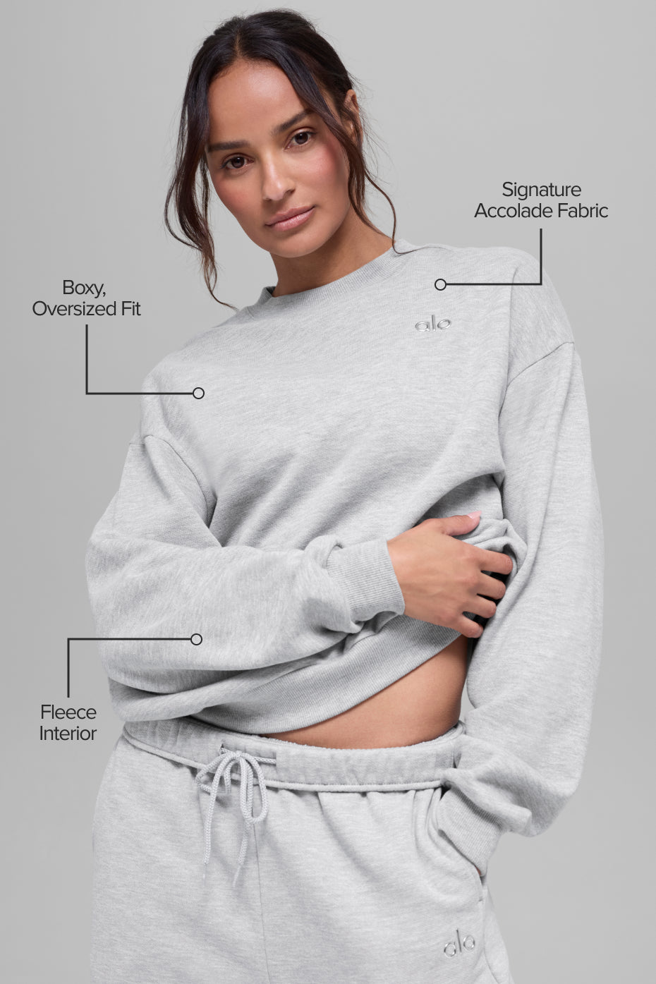 Accolade Crew Neck Pullover - Athletic Heather Grey - Image 2