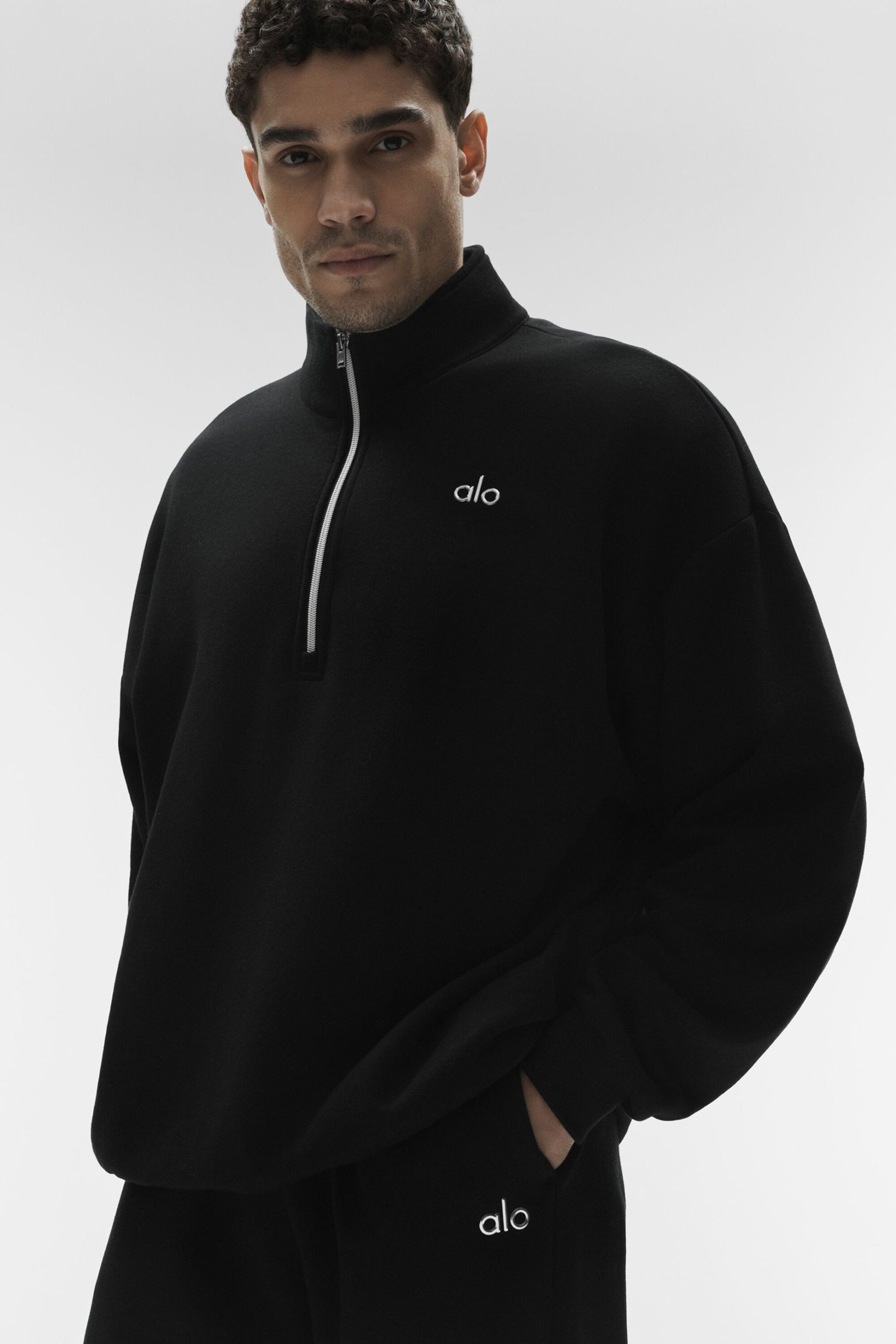 Accolade 1/4 Zip Pullover - Black - Image 4