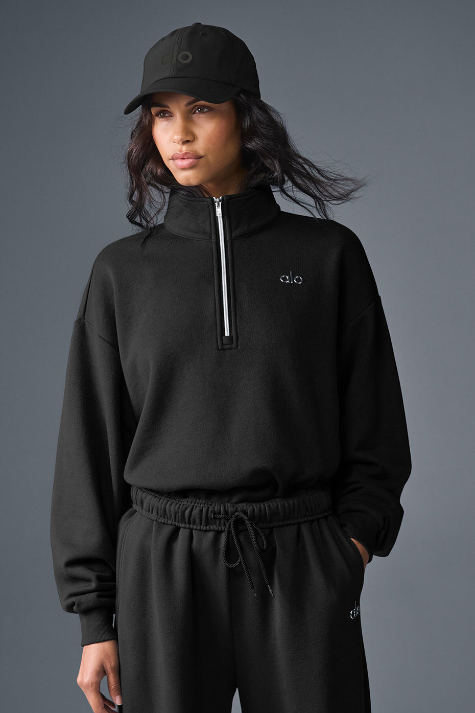 Accolade 1/4 Zip Pullover - Black - Image 2