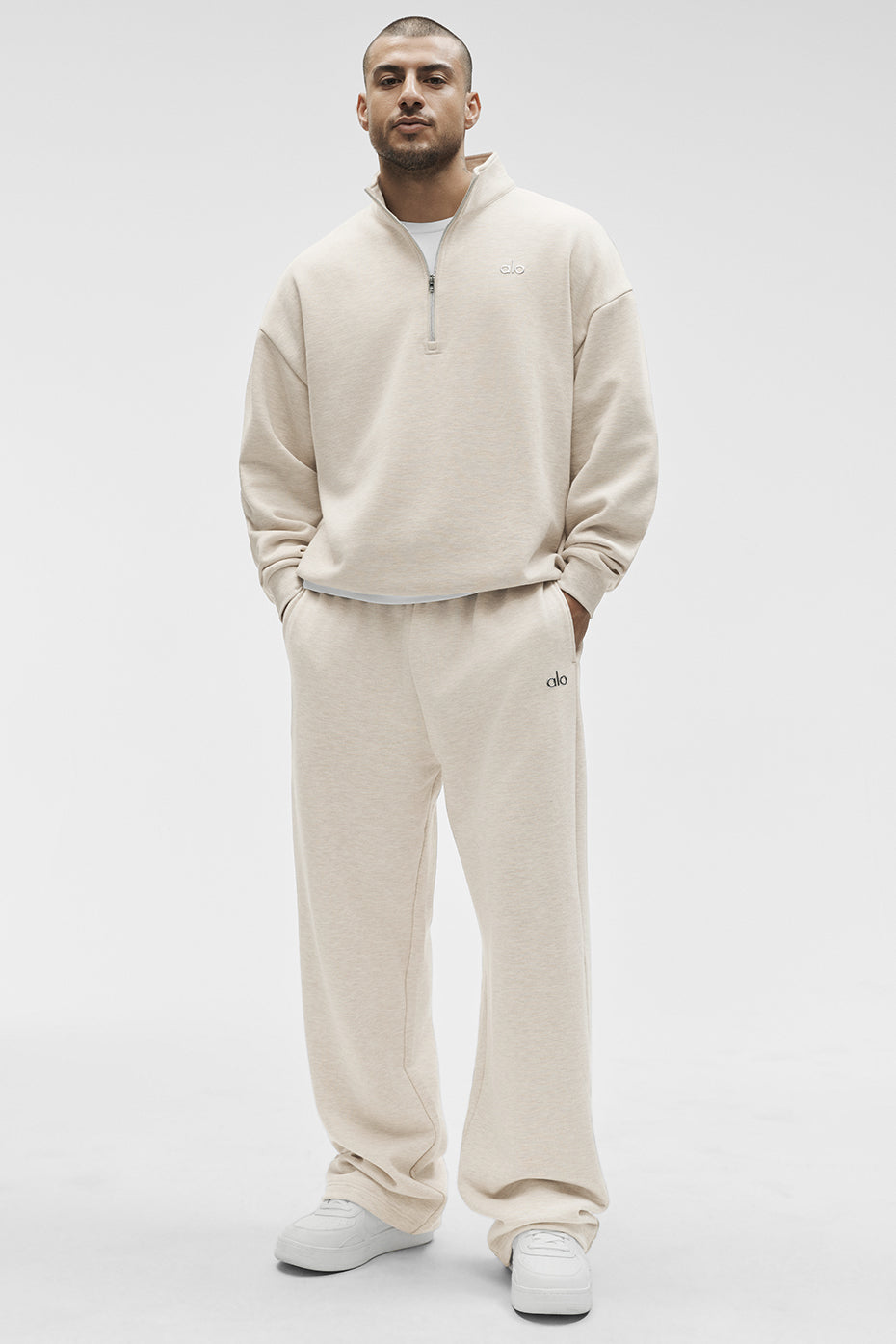 Accolade 1/4 Zip Pullover - Oatmeal Heather - Image 5