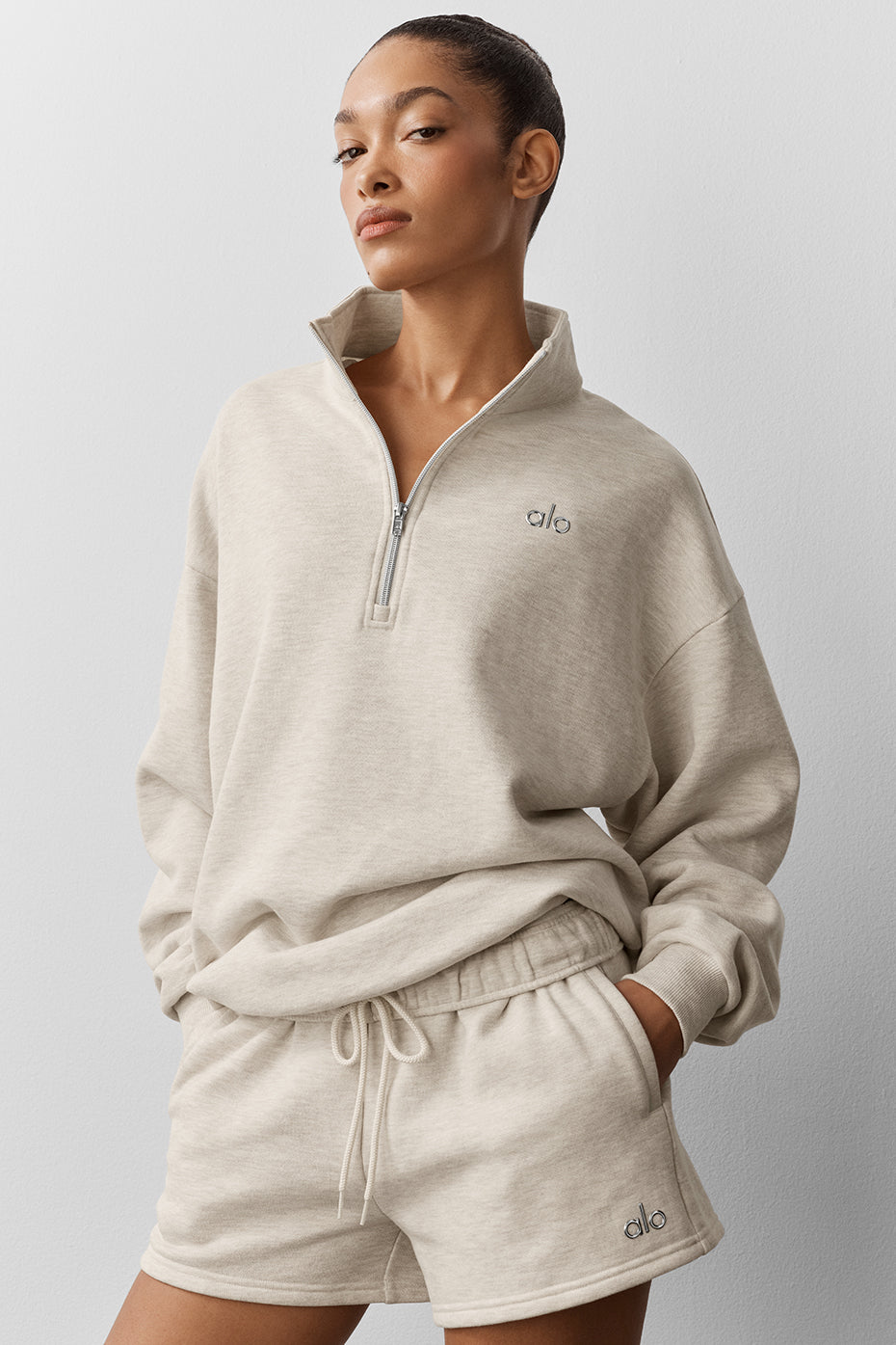 Accolade 1/4 Zip Pullover - Oatmeal Heather - Image 5