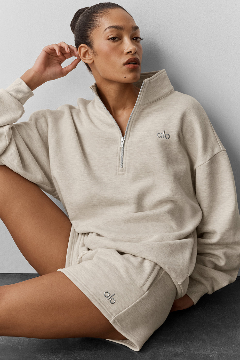 Accolade 1/4 Zip Pullover - Oatmeal Heather - Image 3