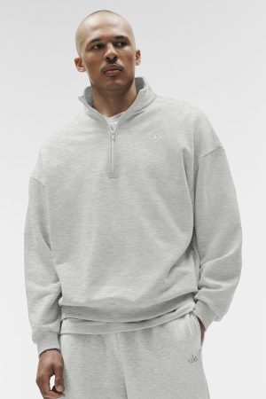 Accolade 1/4 Zip Pullover - White Heather