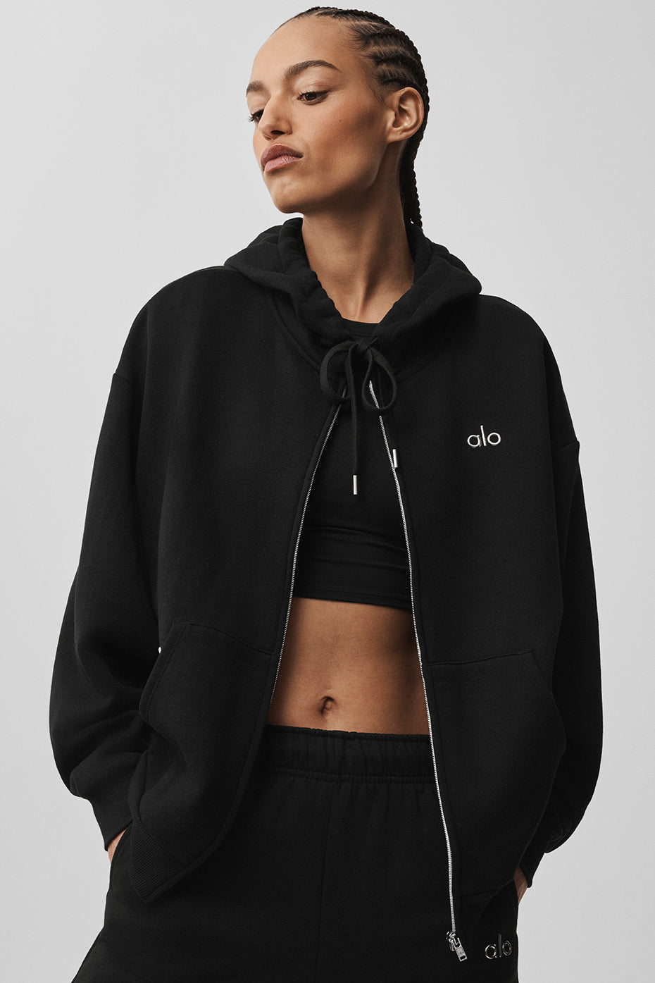 Accolade Full Zip Hoodie - Black - Image 3