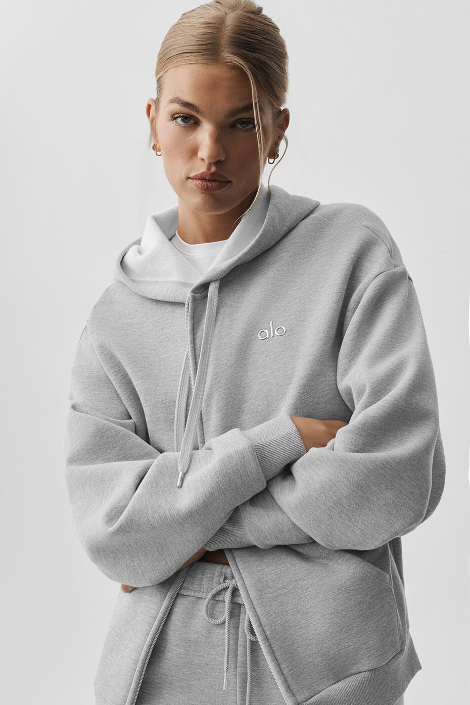 Accolade Full Zip Hoodie - Athletic Heather Grey - Image 4