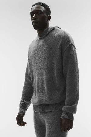 Wool Cashmere New Class Hoodie - Platinum Grey