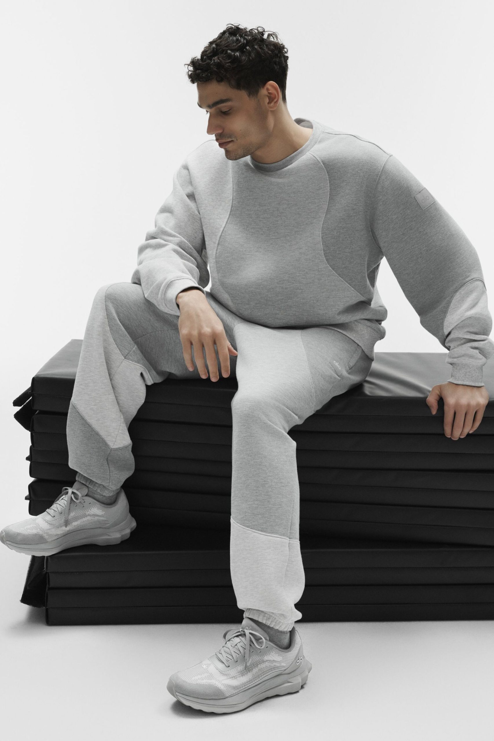 Make Waves Crew Neck Pullover - Athletic Heather Grey Tonal - Image 4
